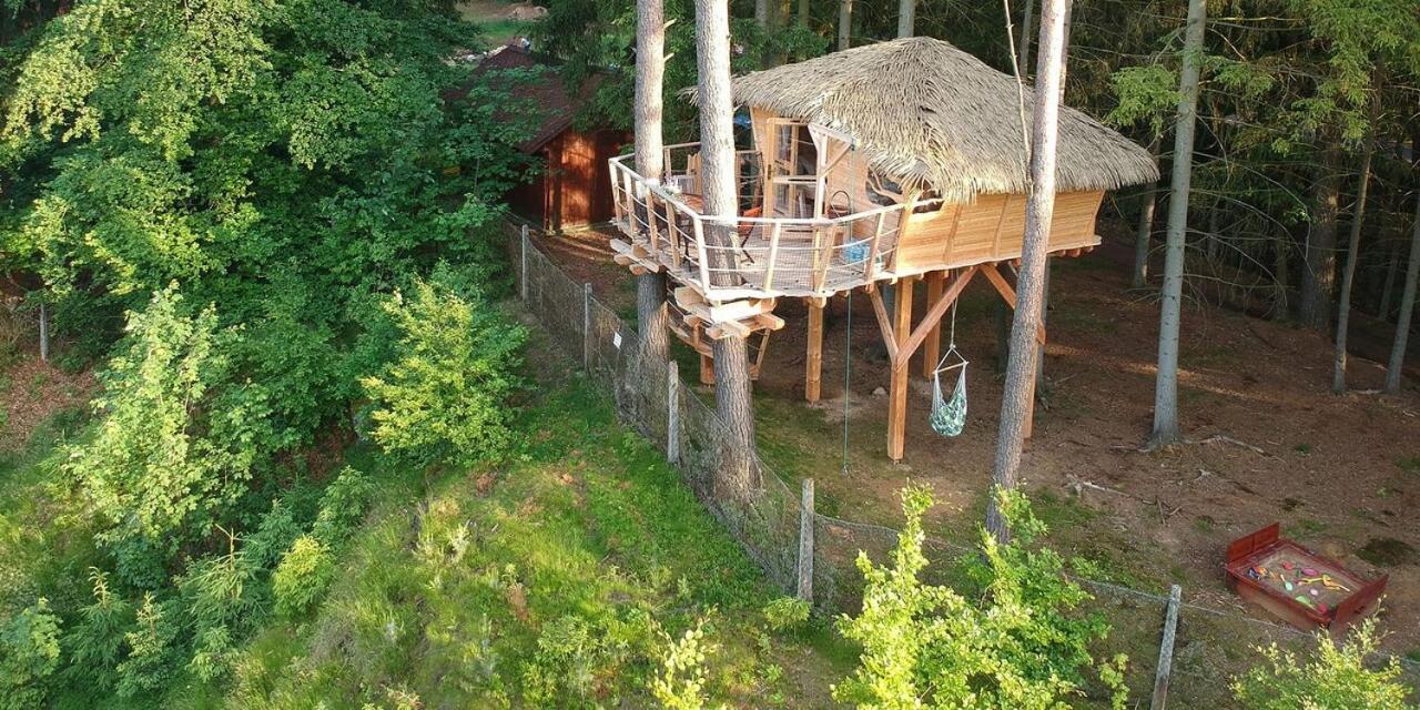 Hotel Treehouse U Rybnika Osecna Exteriér fotografie